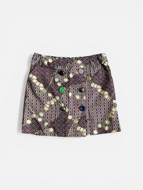 Ivy Jane Mixed Media Button
Front Chain Print Mini Skirt - Size
4 - 100% Cotton